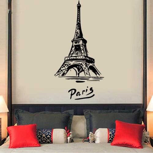 Modern Eiffel Tower Vinyl Self Adhesive Wallpaper For Baby Kids Rooms Decor Wall Stickers Waterproof Wallpaper