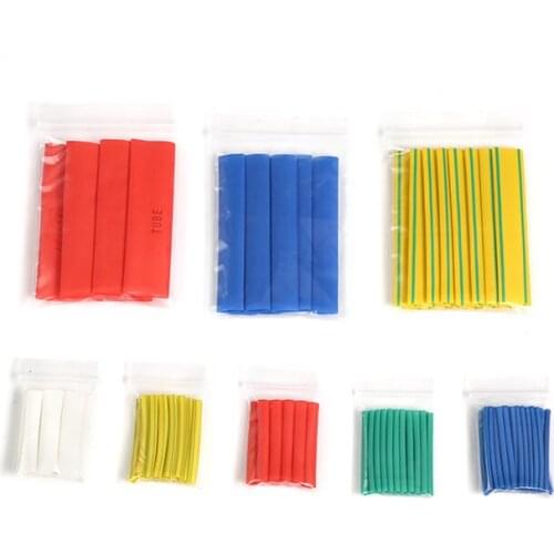 8 Sizes 164pcs Polyolefin Shrinking Assorted Heat Shrink Tube Wire Cable Insulated Sleeving heat shrink tubing Set