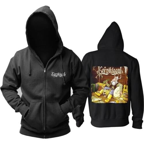 10 Styles Finland Korpiklaani Sweatshirt Cotton Rock Hoodies Winter Shell jacket punk heavy metal Outerwear sudadera tracksuit
