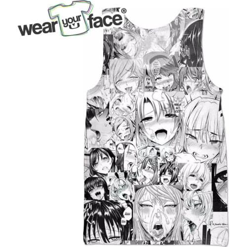 Anime Cartoon Palm Trees 3D All Over Printed Tank Top Beach Sleeveless Hipster Summer Street Wear Kid Men Women US Size Dropship