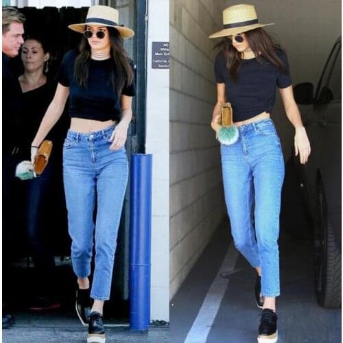 2020 Summer Autumn Washed Boyfriend Female High Waist Pencil Pants Vintage Classic Denim Mom Jeans For Women Plus Size