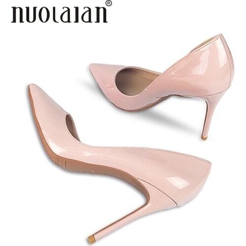Women Pumps 2018 Classic 10cm High Heels Sexy Pointed Toe Stiletto Heels Wedding Party Women Shoes