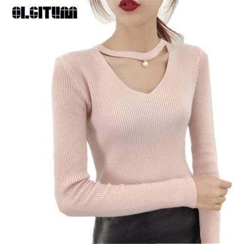 Women Solid Sweater New Style Fashion Sweater High Quality Pullover Sweater for Lady Autumn Winter Sweater SW657