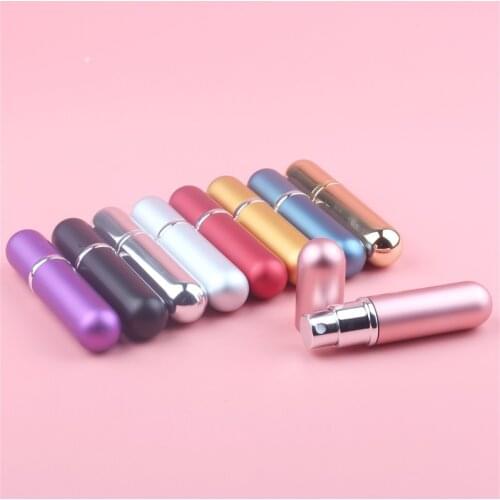 1 PC New 5 ml Amazing Travel Perfume Atomizer Refillable Spray Empty Perfume Bottle Easy Used Aluminum Glass Mini Scent Bottle