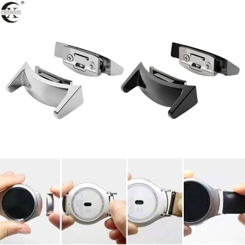 2pcs Stainless Steel Watch Band Connector Adapter 20mm for Samsung Gear S2 RM-720 D22 Watchband Connection Accessories