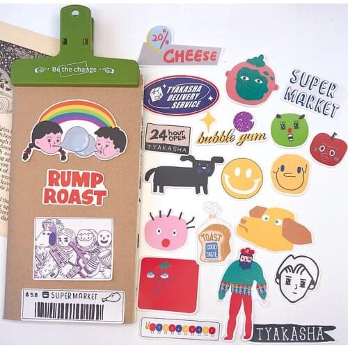 23PCS Cartoon Supermarket Stickers DIY Scrapbooking Album journal Diary Happy Planner week Decoration Stickers