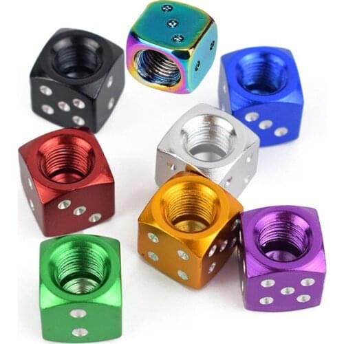 4PCS Wheel Tire Stem Valve Caps AUTO Dice Dust Car Motorcycles Electric Cars Tire Valve Dust Cap Aluminium Alloy