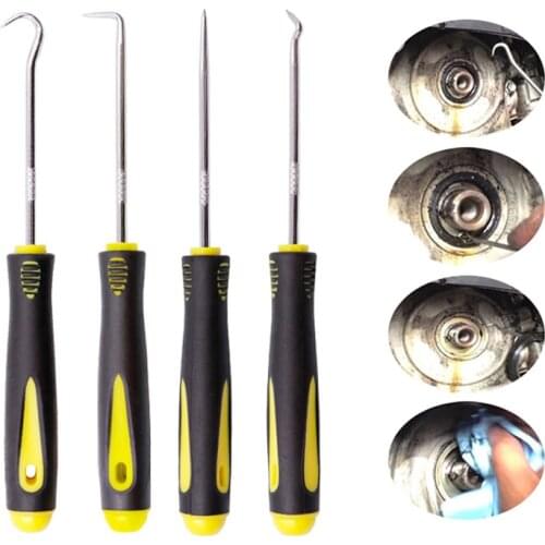 4Pcs/set Car Pick and Hook Oil Seal ORing Seal Screwdrivers Set Car Vehicle Oil Craft Hand Tools