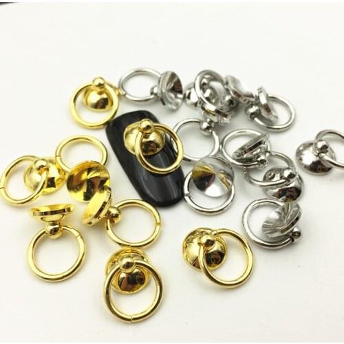 50pcs/pack Korea 3D Nail art Decorations Punk Style Nail Parts Nail Accessories Charm Alloy Nail Tips Supplies for Professionals