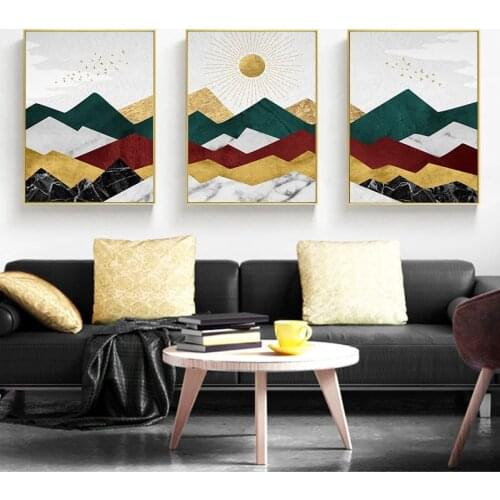 Unframed Abstract Mountain Bird Canvas Art Painting Prints Modern Wall Decorative Posters for Living Room Office Home Decor
