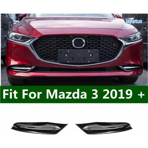 Auto Accessory A Pair ABS Car Front Fog Lights Lamp Splitters Cover Trim Fit For Mazda 3 2019 - 2021 Exterior Refit Kit