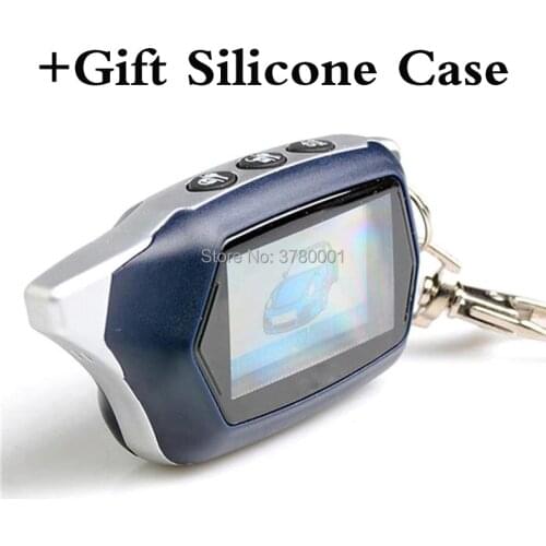 Russian version C9 LCD Remote key + Gift Silicone Case for StarLine C9 C6 car remote controller lcd two way car alarm system