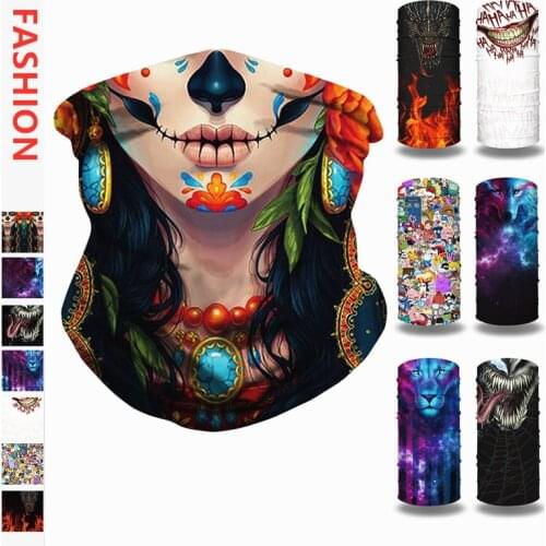 1PC 2021 Fashion Bandana Digital Printed Multifunctional Seamless Scarf Quick Dry Sunshade Sweatband Hairband Cycling Neck Scarf