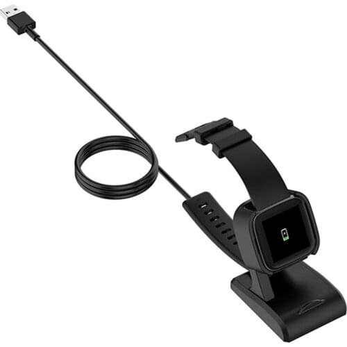 Fast Charger for Fitbit Versa 2 Smart Watch 1M Cable Charging Watch Charger Dock Stand Portable Phone Holder
