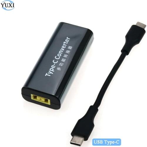 DC USB Type C Male Power Charger Converter Adapter Connector For Lenovo Dell Hp Asus Laptop Adapter 20V 3.25A Square Plug Female