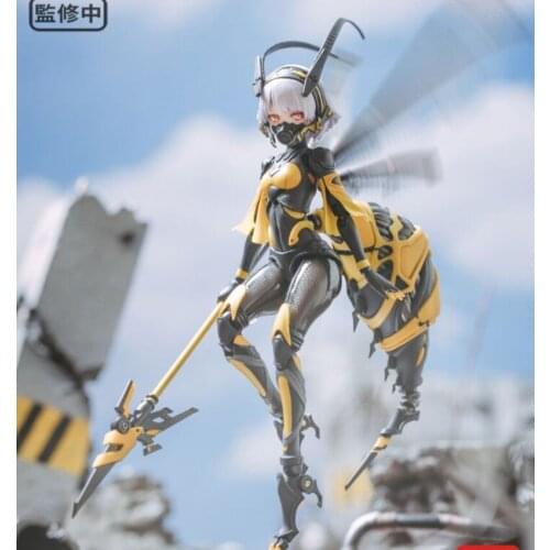 In Stock Kotobuki Machine Girl Snail Shell BEE-03W Wasp Girl Bun-chan Anime Figures 1/12 Assembly Boy and Girl Collection Toys