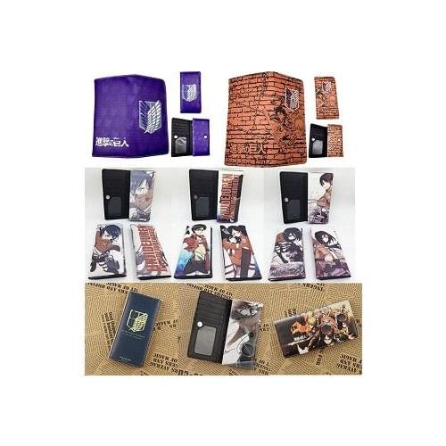 IVYYE Attack on Titan Anime Wallet Bags Cartoon Wallets Coins Casual Purses Card Unisex Gifts