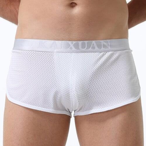 Fashion Beach Boxers Short Men Pajamas Summer Youth Quick Dry Home Arrow Pants Mesh Breathable Underpants