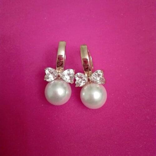 Round Freshwater Pearl Earrings for Women Hoop Pearls Jewelry Black Christmas Gift Ohrringe Orecchini Donna Aros Mujer E0310