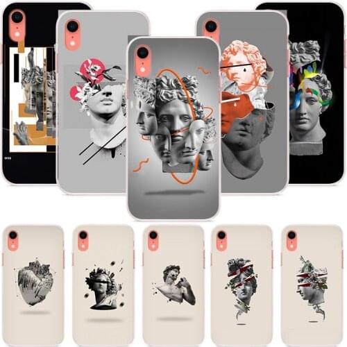 HOUSTMUST Modern art sculpture soft phone case For iphone x xs xr 11 pro max 7 8 6s 6 plus cover se 5s 5 TPU luxury shell Coque
