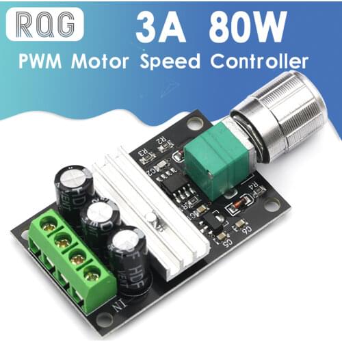 DC 6V 12V 24V 28VDC 3A 80W PWM Motor Speed Controller Regulator Adjustable 3A Motor Speed Controller Regulator
