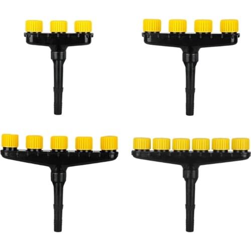 3/4/5/6 Heads Agriculture Atomizer Nozzles Lawn Garden Watering Hose Sprinklers Sprayer Shower Atomization Adjustable Size Irrig