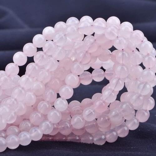 Rose Quartz Spacer Beads Natural Round Loose Bead Pick Size 4 6 8 10 Mmm for Jewelry Making