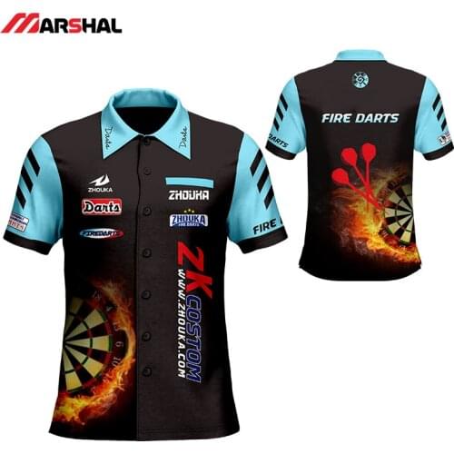 Custom Mens Shooting Shirt with Sublimation Printing Factory Custom Darts Mens T Shirt China OEM Manufacturer Design