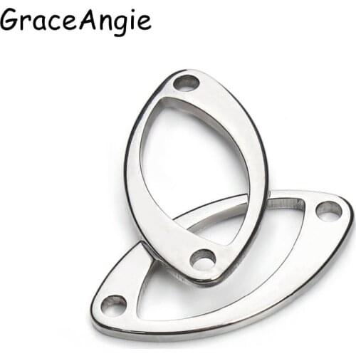 20pcs Stainless Steel Connector For Bracelet Jewelry Bead 21*11mm Handmade Finding DIY Top Quality Geometric Earring Accessories