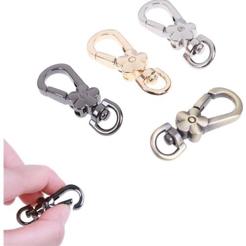 4pcs/set Flower Lobster Metal Clasps Swivel Trigger Clips Snap Hooks Handbags Clasps Handle Bag Accessories