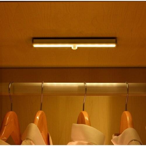 LED PIR Motion Sensor Light Cupboard Wardrobe Bed Lamp LED Under Cabinet Night Light For Closet Stairs Kitchen