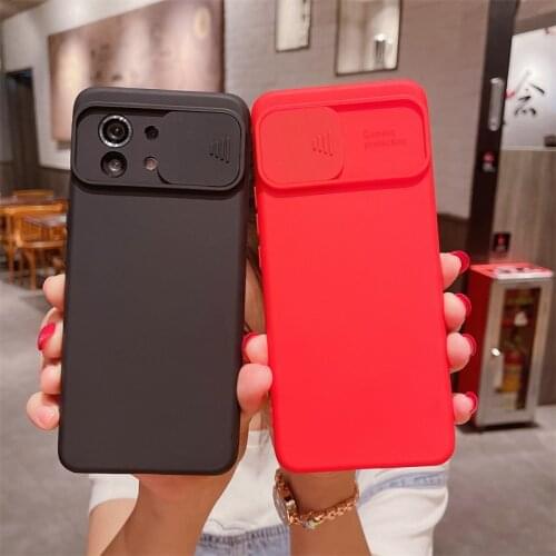 Shockproof Mobile Phones Cover Camera Lens Protection Fundas For Xiaomi Mi Poco X3 M3 10T 11 Pro 11Lite Push Window Case Funda