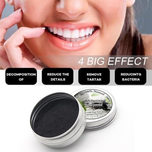 1PC Bamboo Toothbrush/10g Organic Activated Charcoal Powder for Natural Tooth Whitening & stain Remover Teeth Cleaning TSLM1