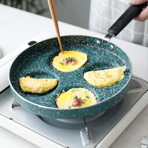 1pc Heat-Resistant Egg Frying Pan Creative 4-Cup Design Egg Pan Non-Stick Pan Egg Cooking Tools Home Kitchen Gadgets