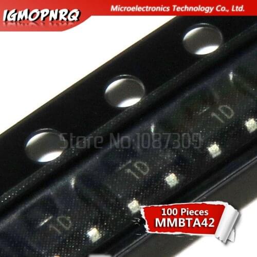 100pcs MMBTA42LT1G 1D MMBTA42 SOT23-3 SMD Bipolar Transistors - BJT 500mA 300V NPN new original