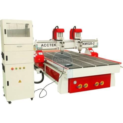 2 Heads 1300*2500mm Cnc Router Wood Carving Machine Price