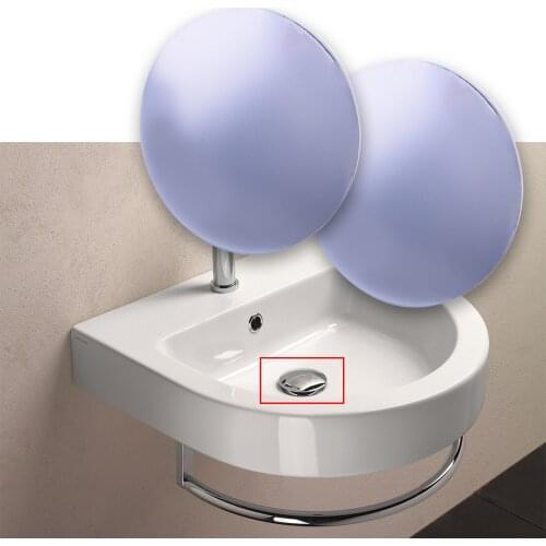 2Pcs Chrome 70mm Chrome Brass Basin Sink Click Clack Waste Bathroom Push Button Pop Up Plug