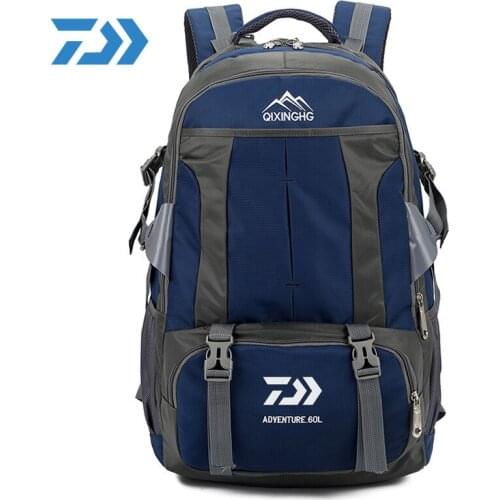 2021 Daiwa Men for Women Fishing Backpack 75L Fishing Toolkit Cmaping Hiking Bag Travel Outdoor Fishing Multi-pocket Backpack