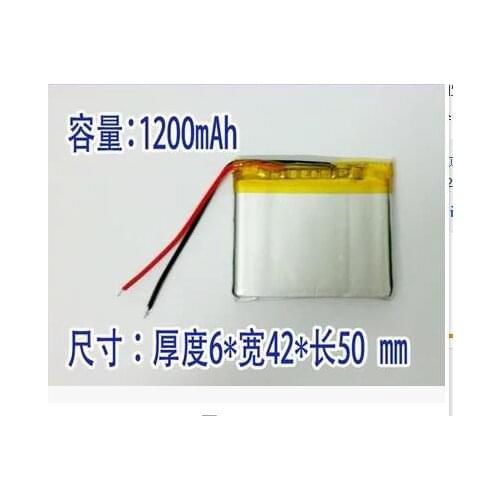 3.7V 1200mAh polymer lithium battery 604250 navigation PSP instrument and other general battery Rechargeable Li-ion Cell Recharg