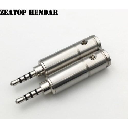 50Pcs 2.5 Audio Plug Copper Rhodium Plated 2.5mm 4Pole Male Jack for DIY Repair Headphone Soldering Speaker HIFI Connector