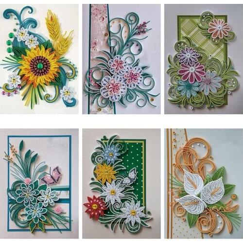 5D DIY Diamond Picture Quilling Paper Rhinestones Canvas Partial Special Drill Picture Wall Art Crafts Hanging Decorations