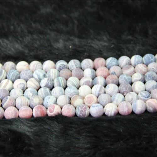 Dream Fire Dragon Veins Necklace Beads Nature Frost Onyx Gems Stone Beads 8mm Charms Beads Best Choice Gifts