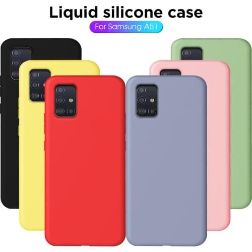 KISSCASE For Samsung Galaxy A51 Case Cover Soft Liquid Silicone Phone Case For Samsung Galaxy A71 SM A515F A717F A 51 71 Cover
