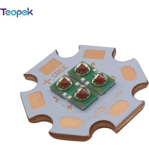 Cree XPE 4D 10W Photo Red 660nm Far Red 730nm 3V/6V/12V LED Emitter XP-E Bulb with 20MM Cooper PCB