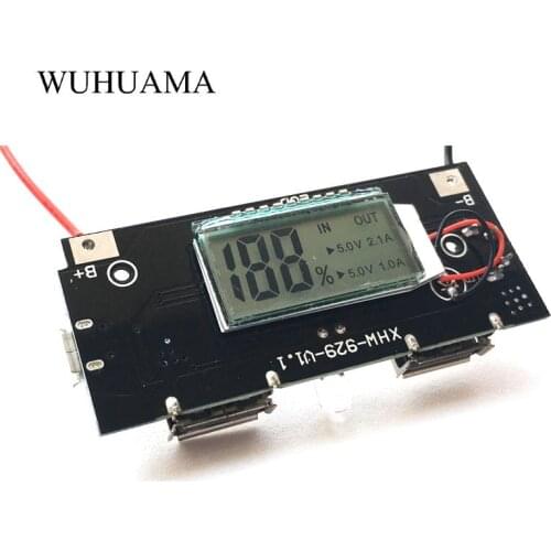 DIY Slim 10000 mAh Power Bank Decode Board Portable Ultra-thin Powerbank Charging Module 3A USB LED Light for Mobile Phone MP3
