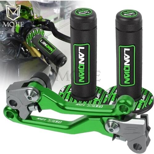For KAWASAKI KLX125 KLX 125 2010-2016 2011 2012 2013 2014 CNC Pivot Brake Clutch Levers Dirt Bike Handle Hand Grip Handlebar