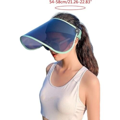 Women Transparent Sun Visor Hat UV Protection Cover Empty Top Beach Baseball Cap LX9E