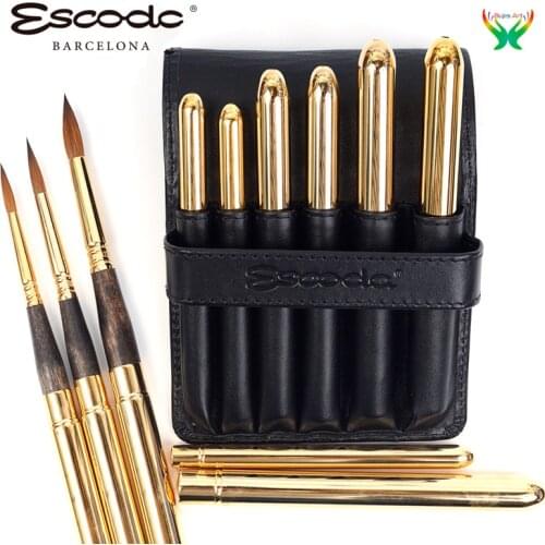 Escoda Reserva Siberian male mink tail tip round head watercolor brush with color travel edition watercolor brush Artist Favorit