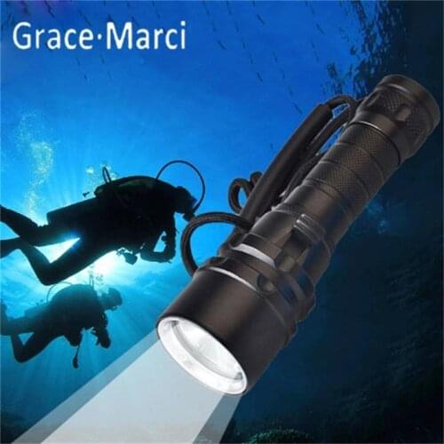 GM Diving Flashlight 1000 lumens CREE LED UV Torch Underwater 100M Depth Searchlight UV Flashlight
