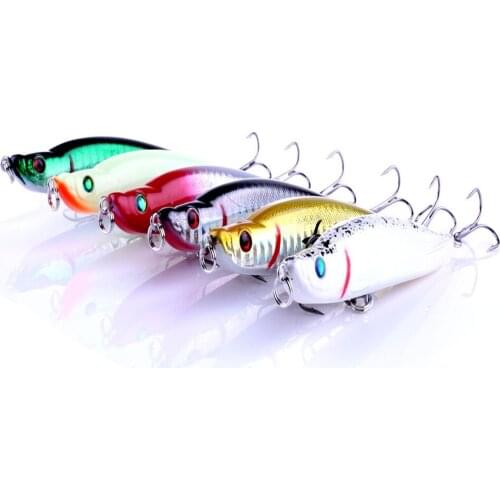 HENGJIA free shipping 6 colors 10 cm 16g Fishing Lure Minnow Hard Bait with 2 Fishing Hooks Fishing Tackle Lure 3D Eyes 6 Pcs